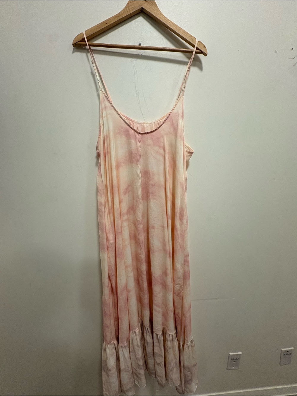 🌸Free People Intimately Full On Maxi Slip Dress Pink Purple Tie Dye A-Line US L - Picture 12 of 16